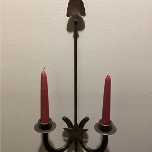 Western  Style Metal Sconce with Candles